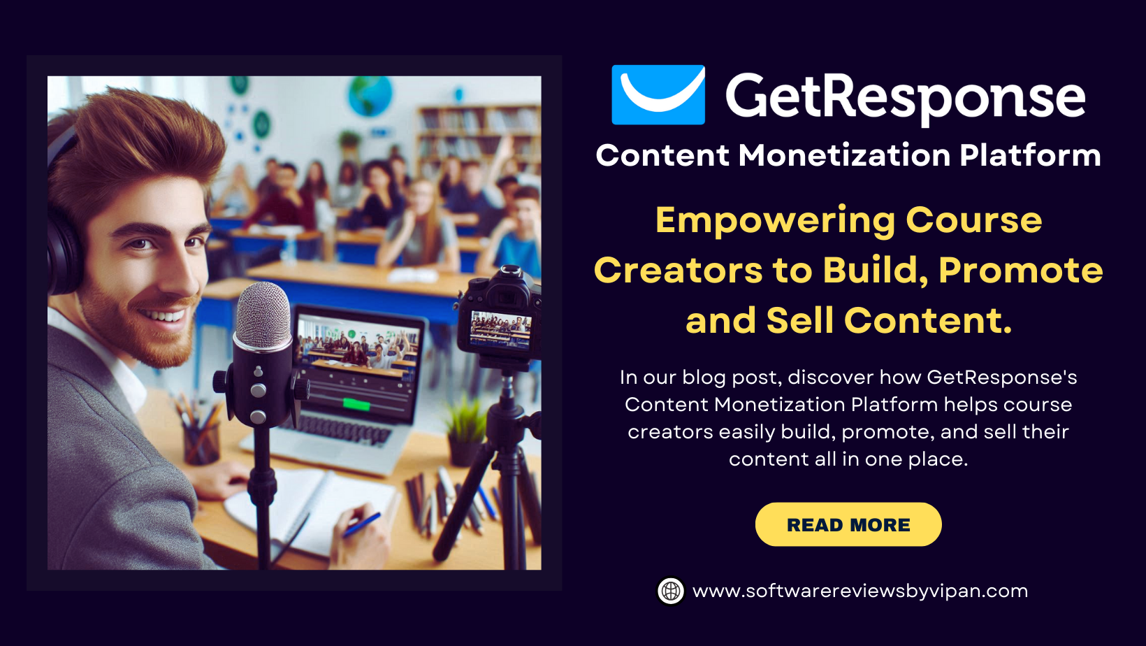 GetResponse Content Monetization Platform: Empowering Course Creators to Build, Promote, and Sell Content.